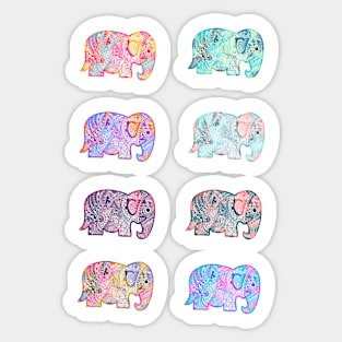 Patterned Elephants Sticker